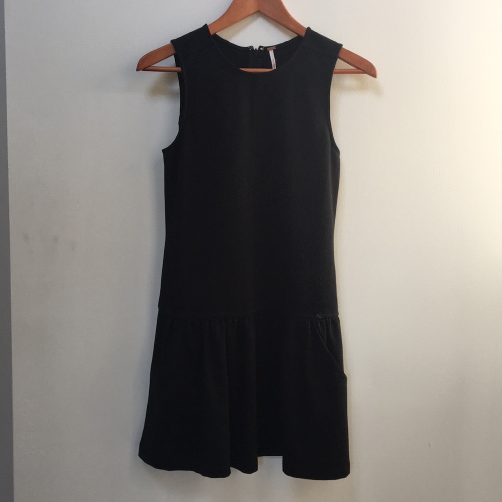 Free People, black dress.